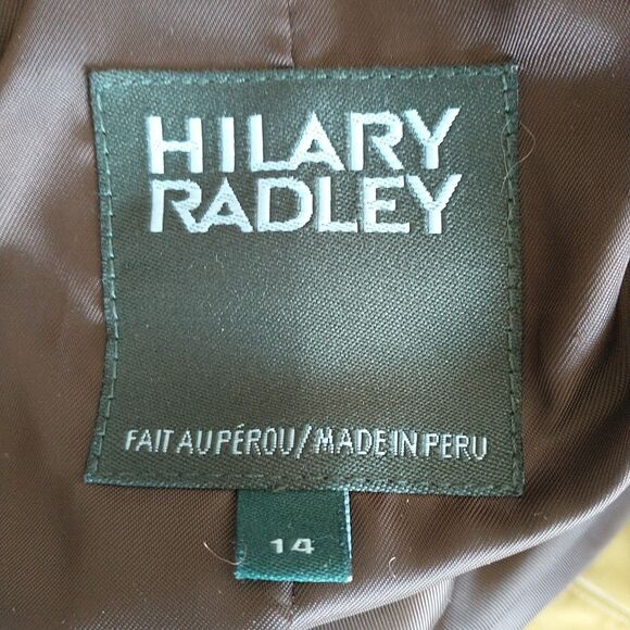 Hilary Radley Pea Coat Womens 14 Dusty Pink Alpaca Wool Blend Hooded Pocket - Picture 10 of 14